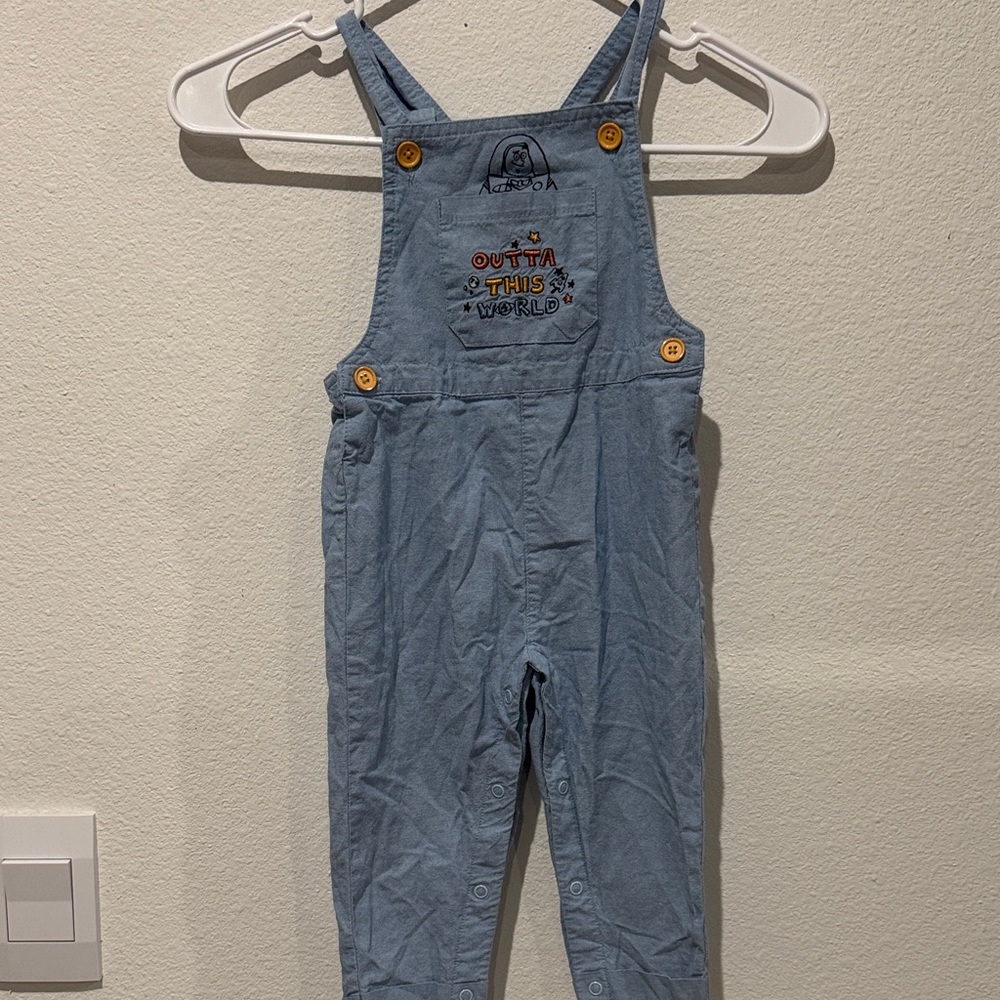 Disney Toy Story Blue Overalls with Buzz Lightyear
